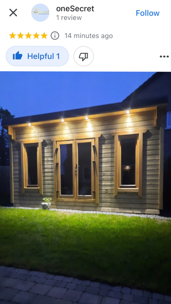 cabin with down lights