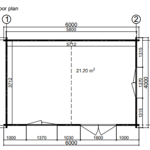 Cabin floor plan 6x4